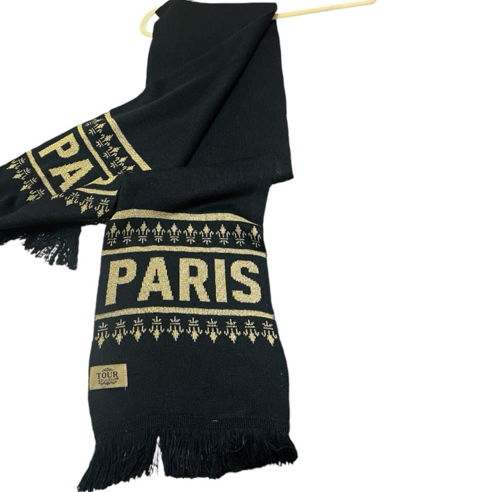 Black and Gold Paris Scarf 🧣